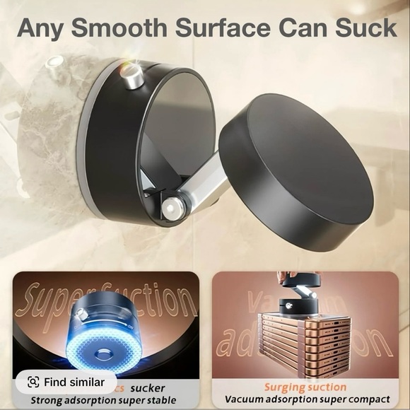 Universal Black Magnetic Phone Mount Vacuum Grip - Picture 5 of 7